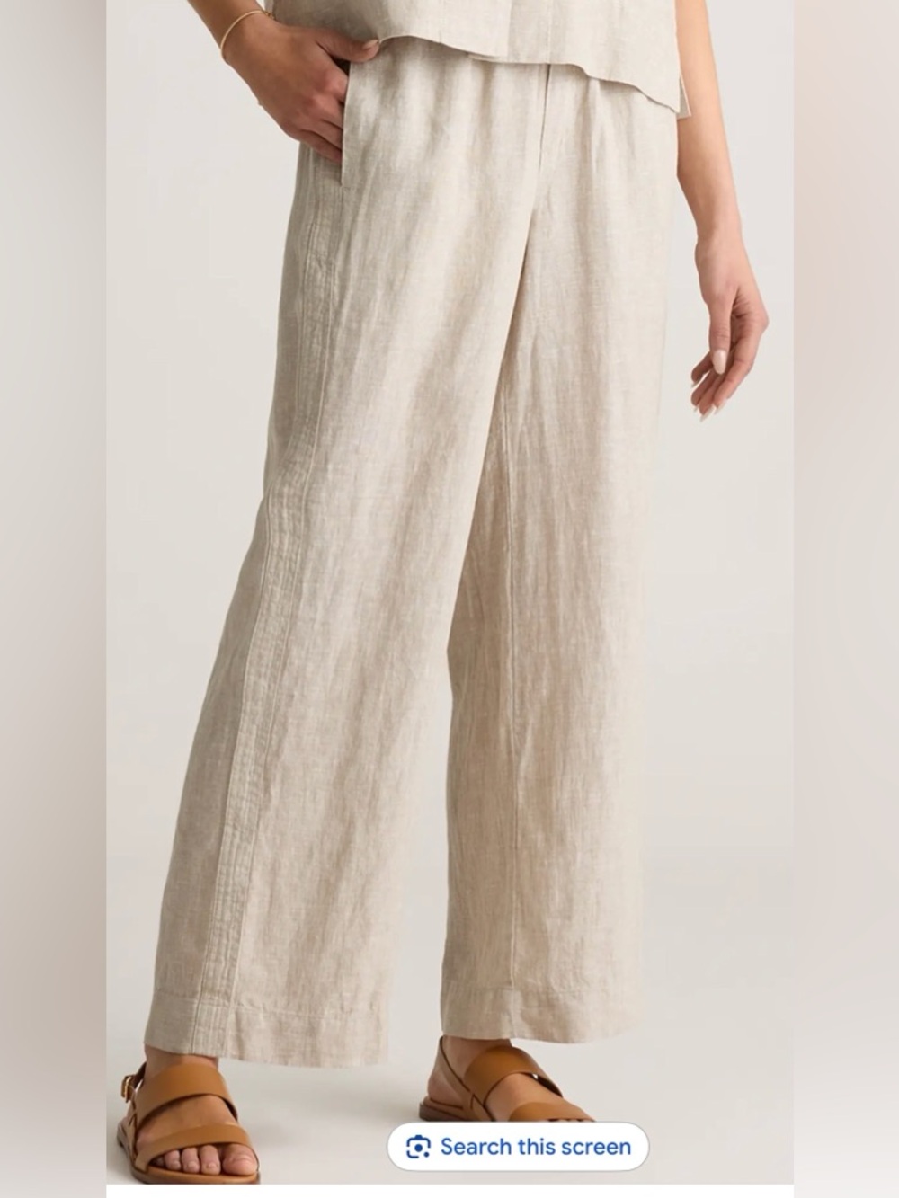 Quince European Linen Wide Legs Pants